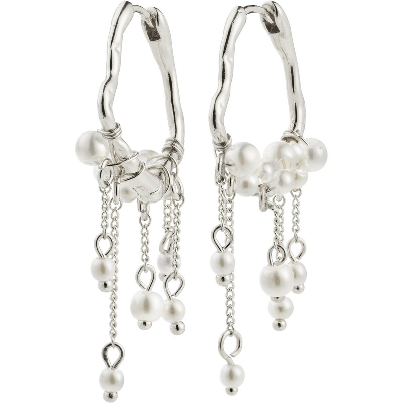 Pilgrim Náušnice Jasper strieborná 64565814