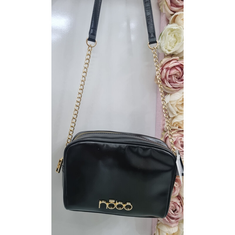 E-shop Katrins Fashion Štýlová čierna crossbody kabelka Nobo