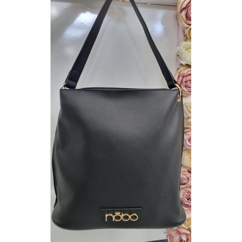E-shop Katrins Fashion Elegantná čierna crossbody kabelka Nobo