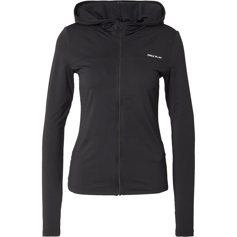 ONLY PLAY Športová mikina so zipsom Mila striebornosivá / čierna / 36726513