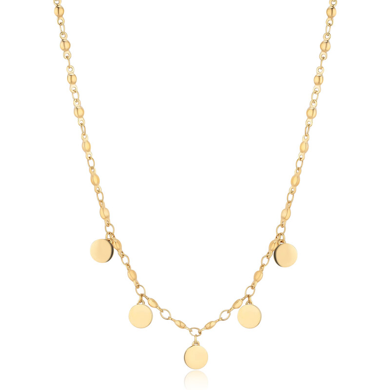 SAgapõ Pozlátený oceľový náhrdelník s peniazmi Elysium SUM02 66580582