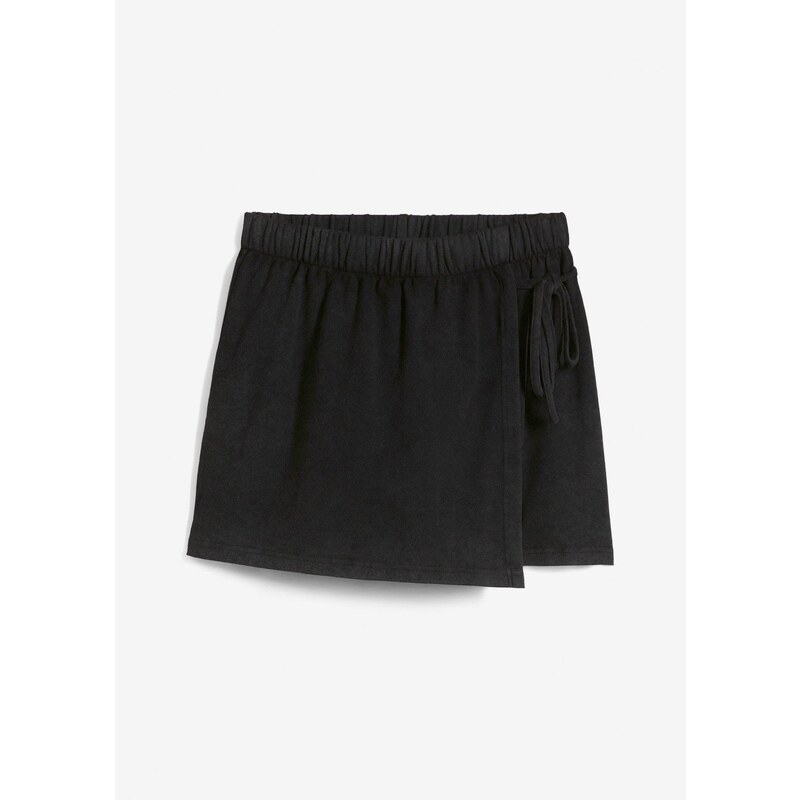 bonprix Nohavicová sukňa z čistej bio bavlny, farba čierna 54891697