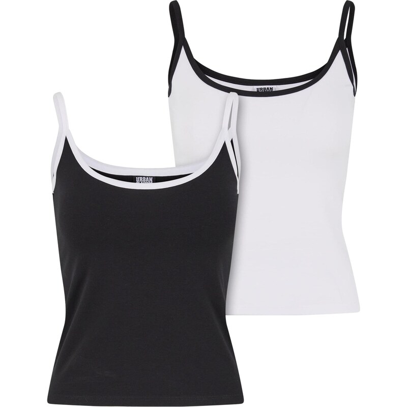 Urban Classics Top čierna / biela 65650256