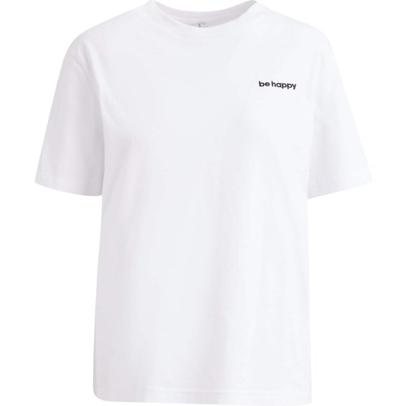 Mister Tee Tričko Be Happy čierna / biela 65730919