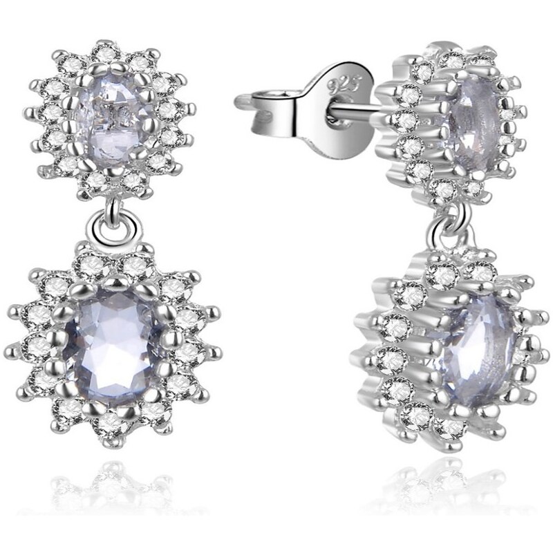MOISS Slušivé strieborné náušnice s kubickými zirkónmi E0003115 66591371