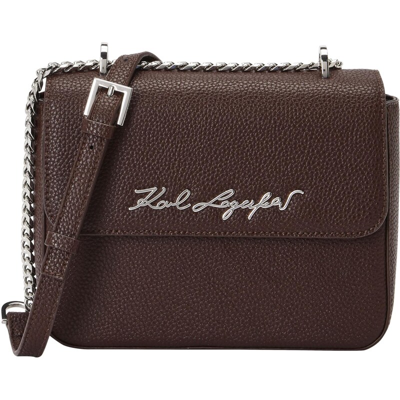 Karl Lagerfeld Kabelka na rameno tmavohnedá / strieborná 57991567