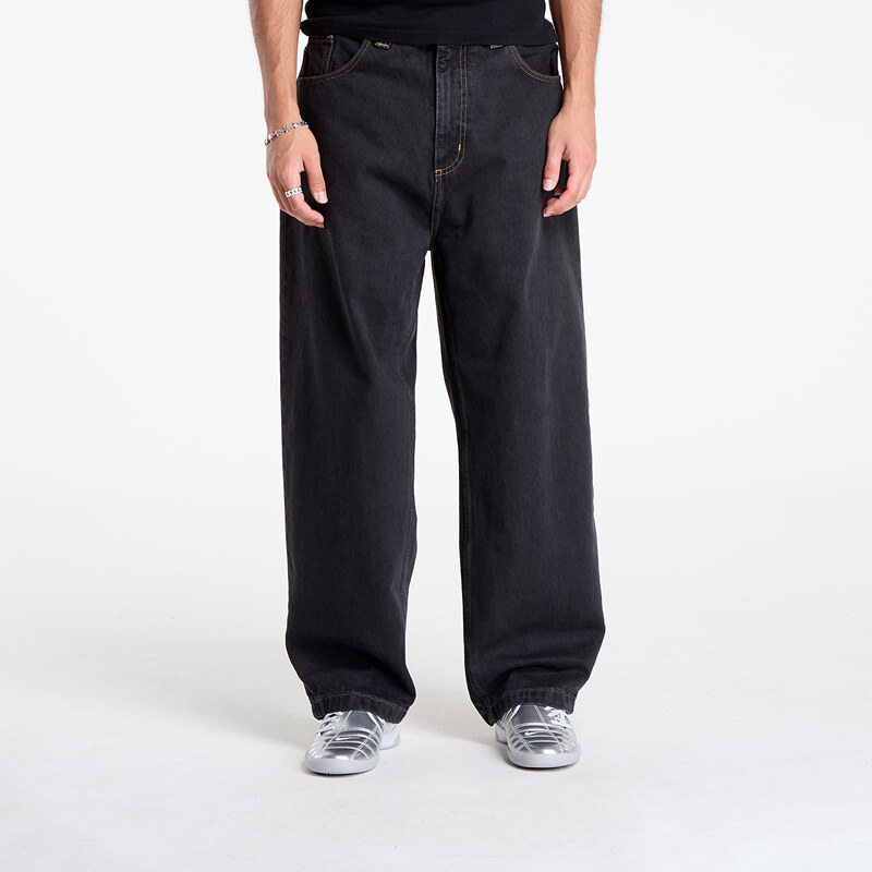 Džínsy Carhartt WIP Brandon Pant Black Stone Washed L 64540283