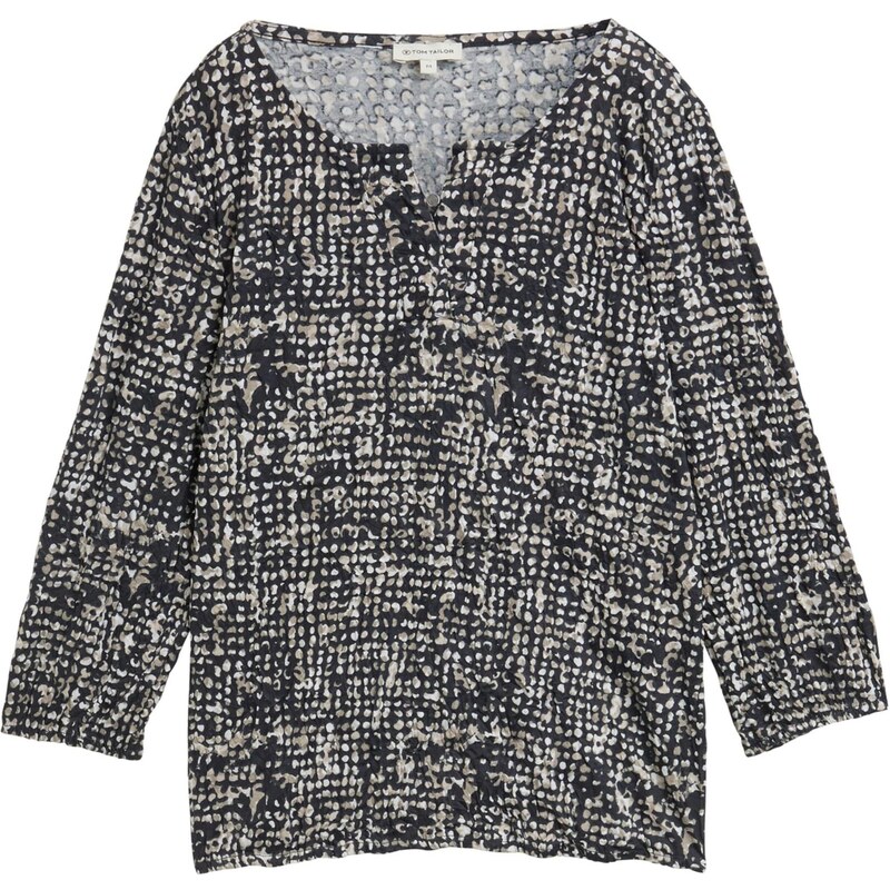 TOM TAILOR Blúzka farba ťavej srsti / námornícka modrá / biela 64888568