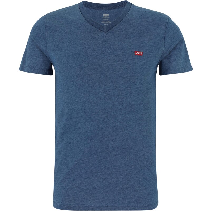 LEVIS Tričko Housemark V-Neck Tee zafírová 64590622