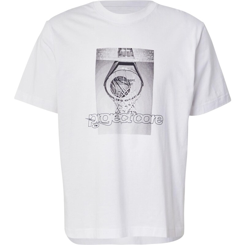 JACK & JONES Tričko JCOUNION sivá / čierna / biela 64590635