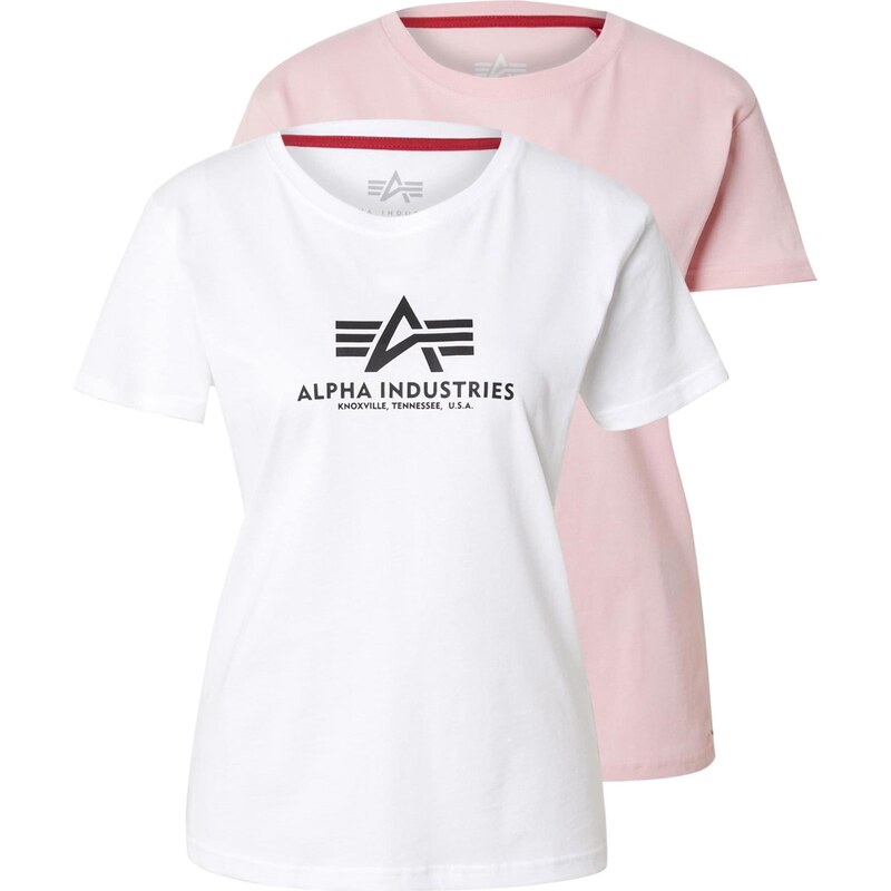 ALPHA INDUSTRIES Tričko staroružová / čierna / biela 65394592