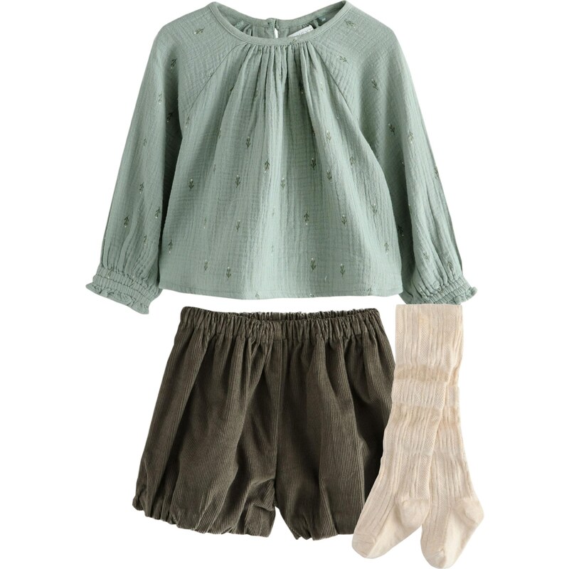 Next Set béžová / zelená / tmavozelená 65882011