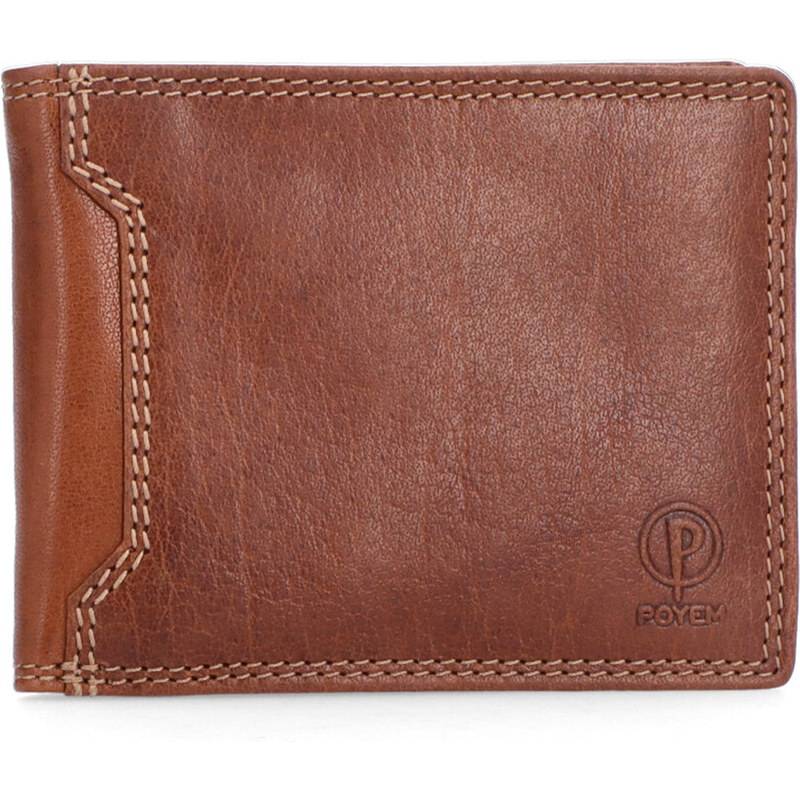 Pánska kožená peňaženka Poyem koňaková 5205 Poyem KO 64020417
