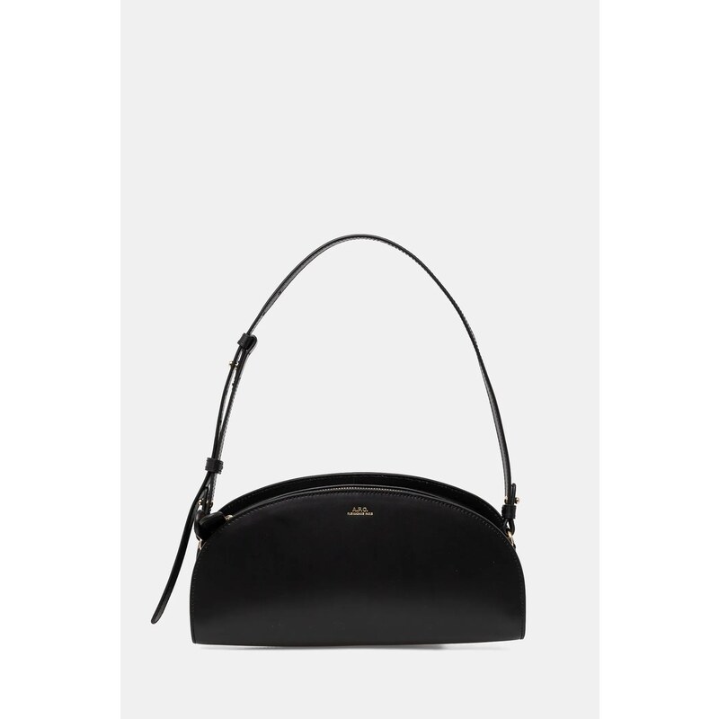 Kožená kabelka A.P.C. sac demi-lune shoulder 64530751