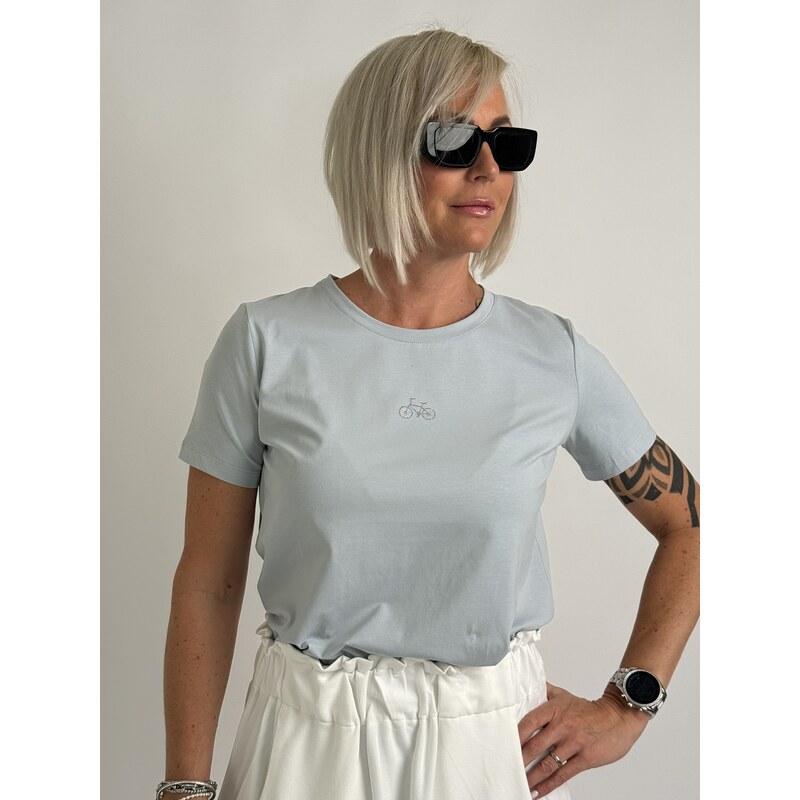 Voga Móda Svetlomodré tričko MOWE 64600834