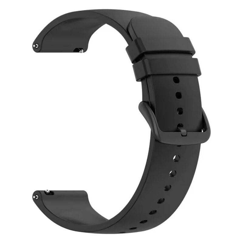 Madvell Silikónový remienok čierny s čiernou sponou 20mm 58161653