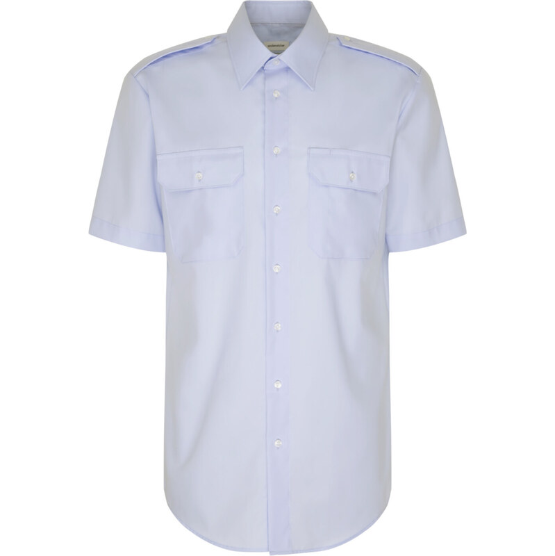 Pánská pilotka regular fit s krátkým rukávem v modré barvě 64601203