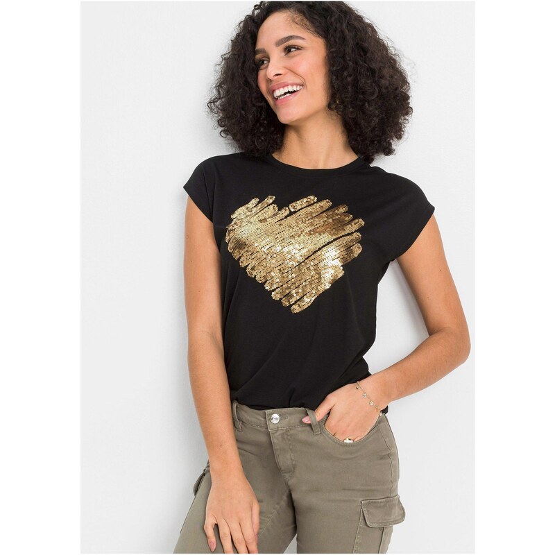 bonprix Tričko z viskózového mixu, farba čierna 45032309