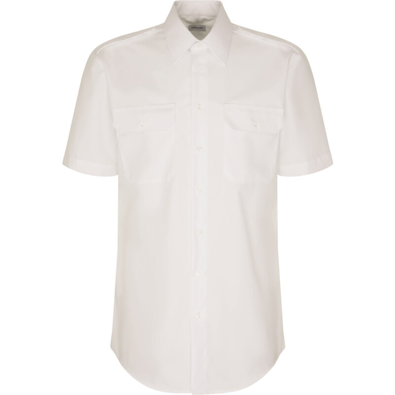 Pánska pilotka regular fit s krátkym rukávom v bielej farbe 65213167