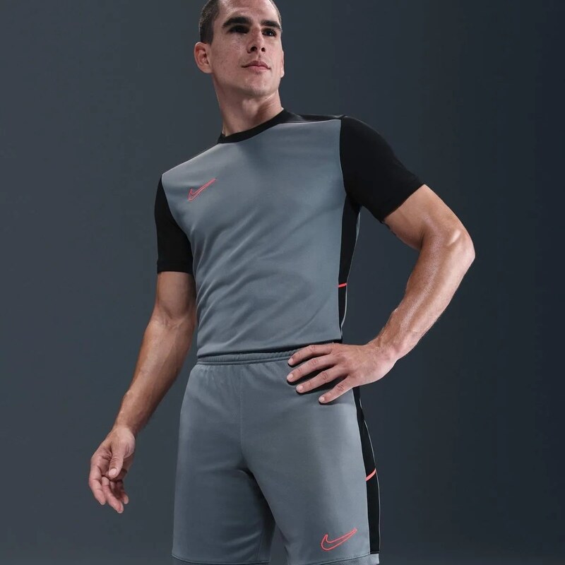 Nike Academy Mens Dri-FIT Soccer Shorts COOL GREY/BLACK/BRIGHT CRIMSON 64602475