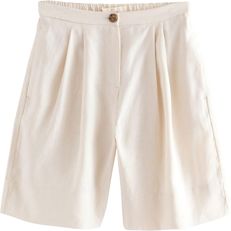 Next Plisované nohavice prírodná biela 65387892