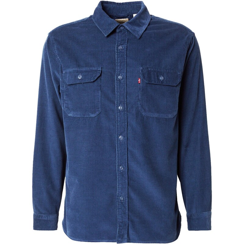 LEVIS Prechodná bunda Jackson Worker Corduroy Overshirt námornícka 64603071