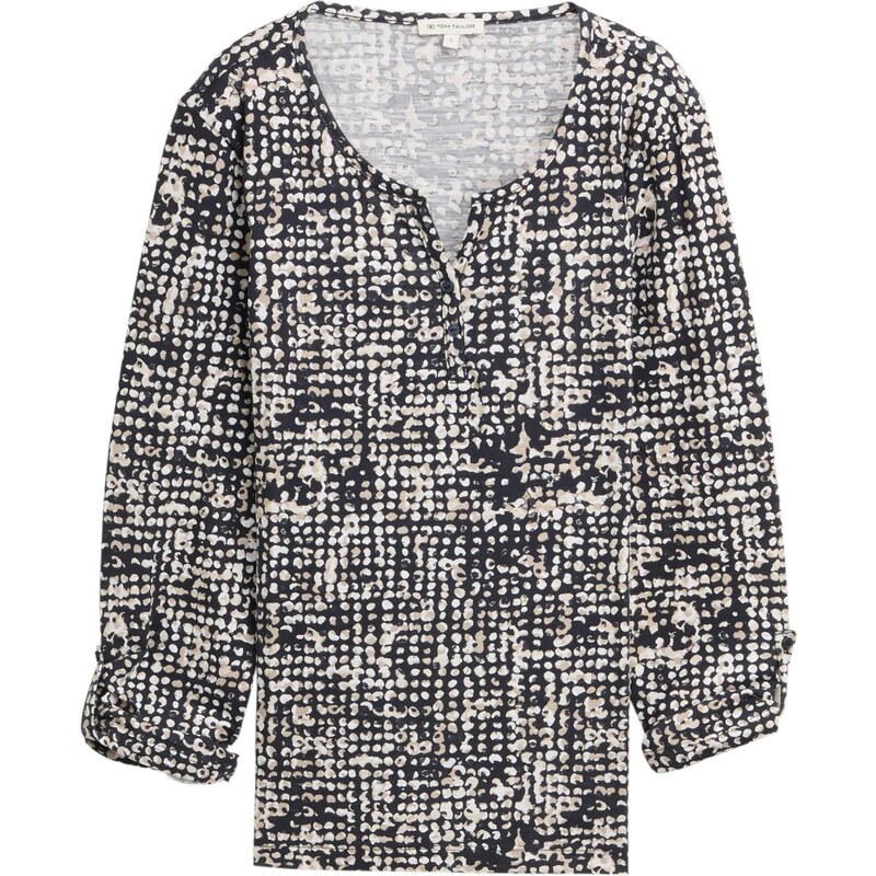 TOM TAILOR Tričko béžová / námornícka modrá / biela 65861519