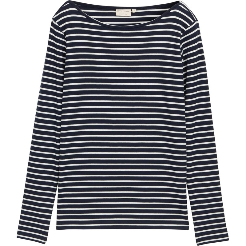 TOM TAILOR Tričko námornícka modrá / biela 65834842