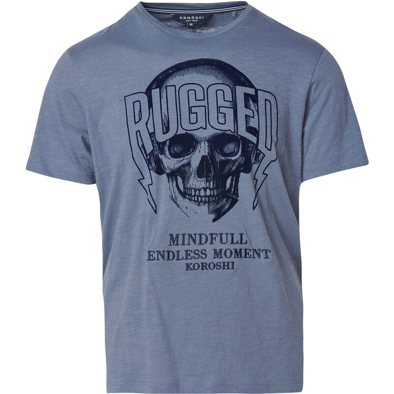 KOROSHI Tričko indigo / čierna 65883490