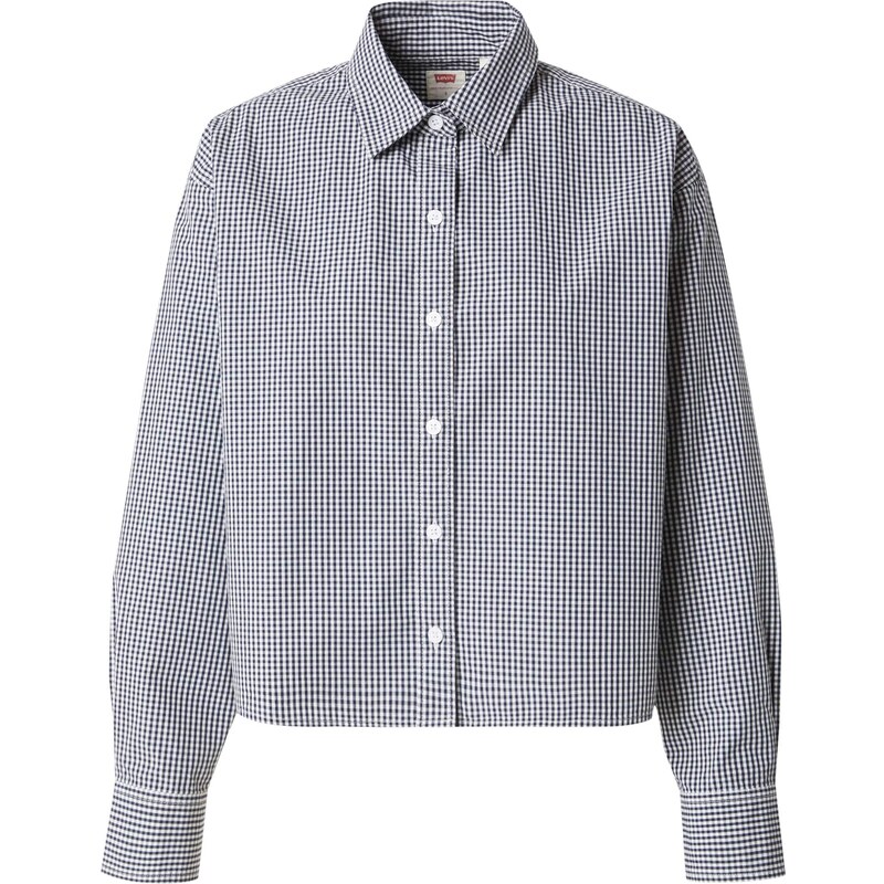 LEVIS Blúzka Cropped Harlie Shirt námornícka modrá / biela 65655824