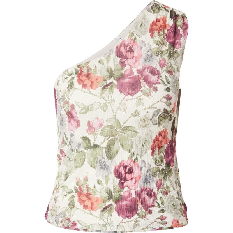 ONLY Top ONLMELANIA krémová / olivová / cyklaménová / svetločervená 65885374