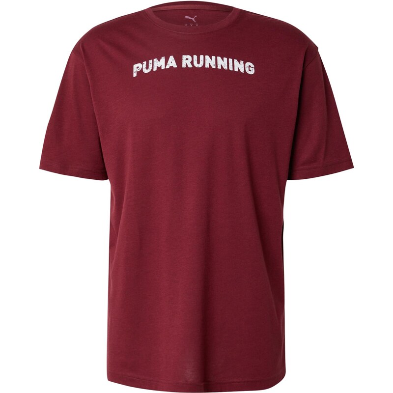 PUMA Funkčné tričko bordová / biela 64818567