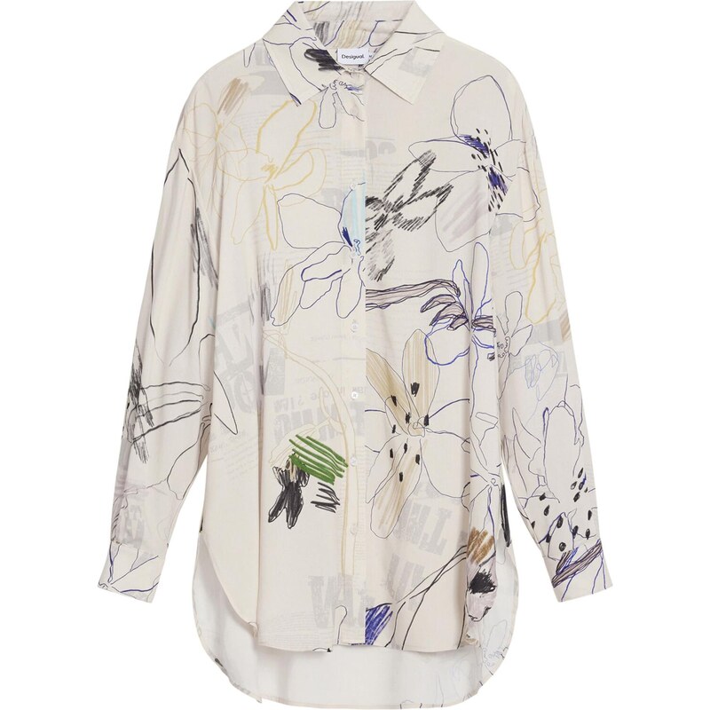 Desigual Blúzka zmiešané farby / biela 65536060