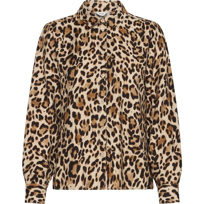 b.young Blúzka BYIHAMMA svetlobéžová / kapučíno / tmavohnedá 64818566