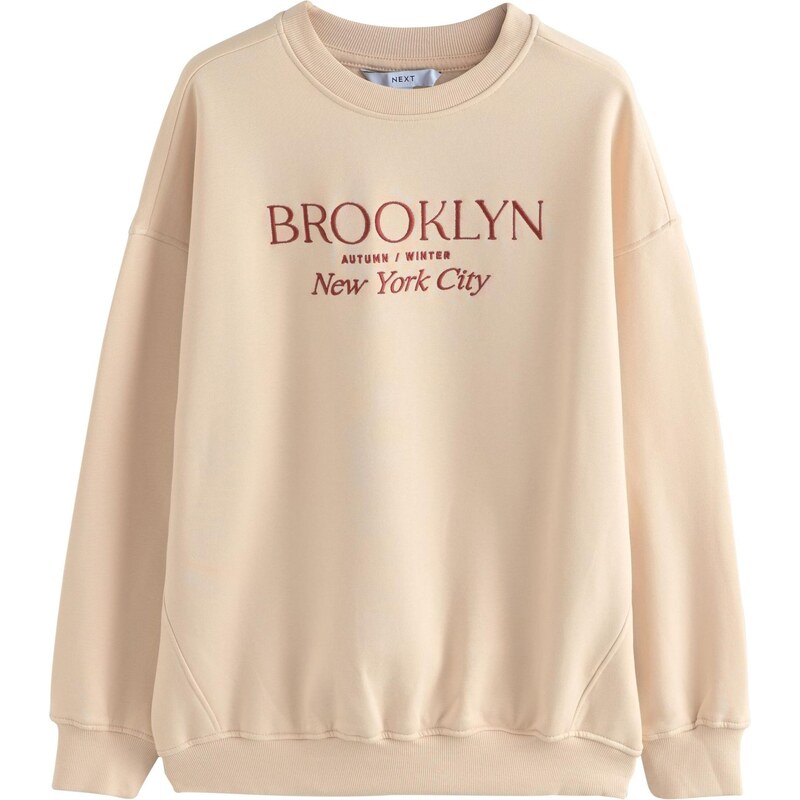 Next Mikina béžová / bordová 65656993