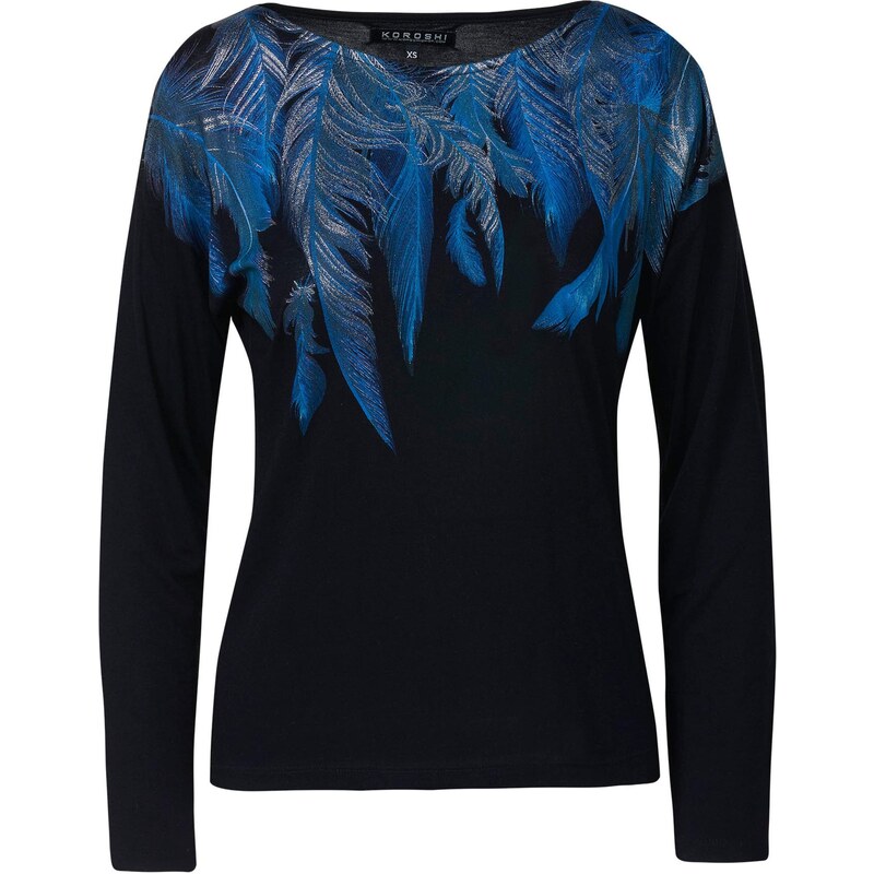 KOROSHI Tričko zmiešané farby / čierna 65883520