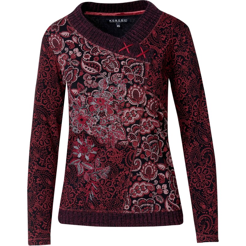 KOROSHI Tričko zmiešané farby / tmavočervená 65883519