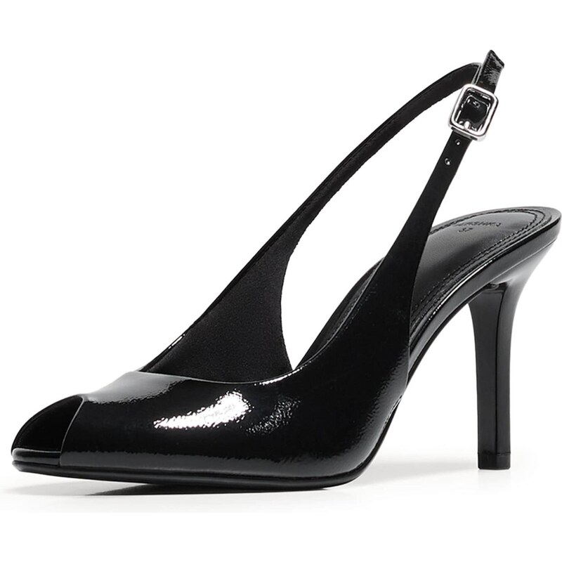 Bershka Lodičky s otvorenou pätou čierna 65436416