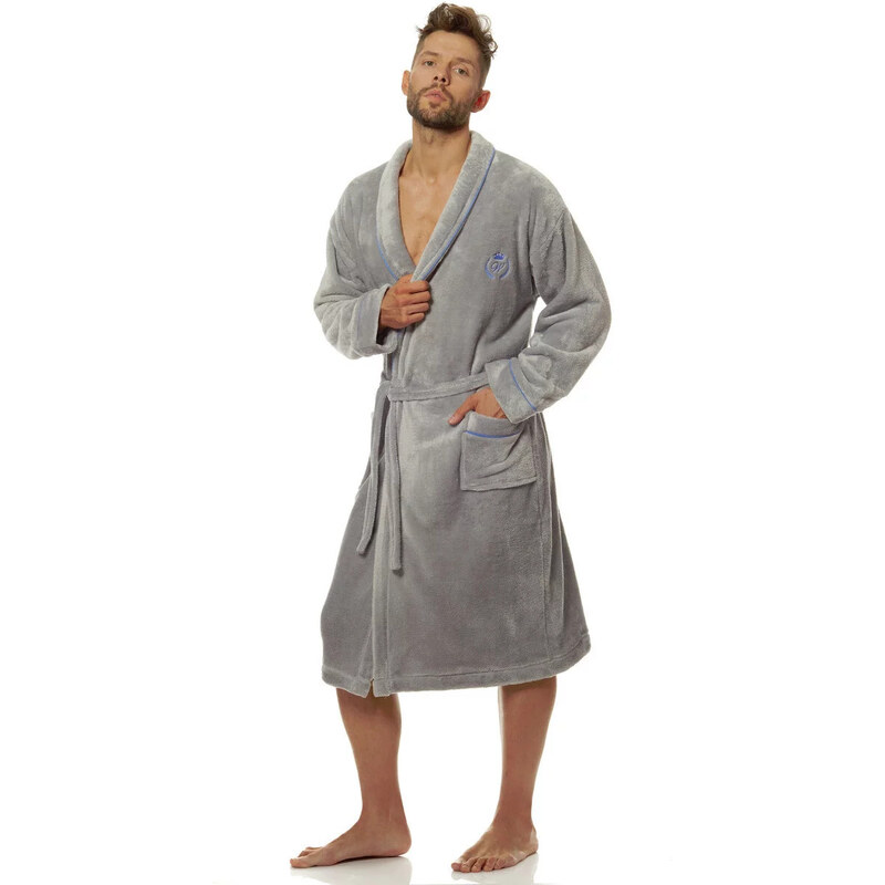 Pánsky župan 2111 LUCA svetlo šedý - L&L 64718542