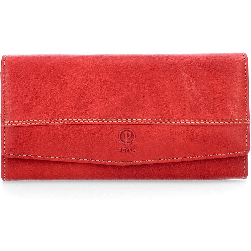 Dámska kožená peňaženka Poyem červená 5224 Poyem CV 35593562