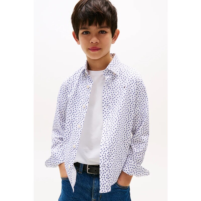 Detská bavlnená košeľa Tommy Hilfiger 64721975