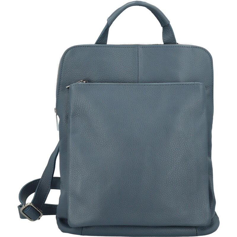 Delami Vera Pelle Dámsky kožený batôžtek/kabelka džínsovo modrý - 67170839