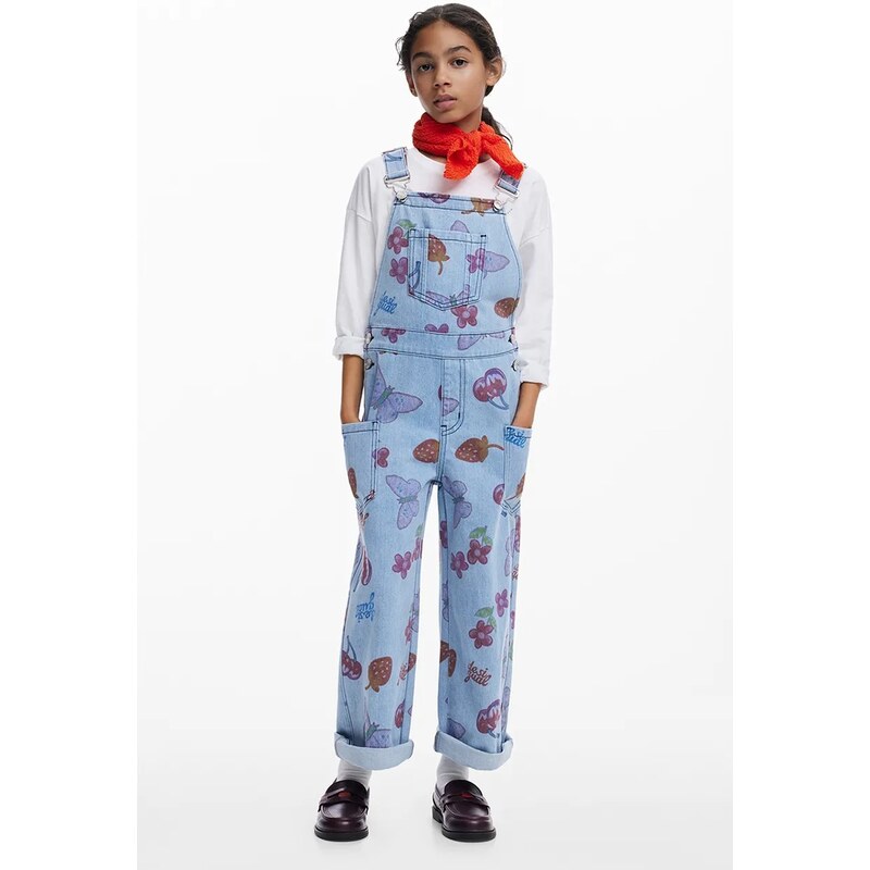 Detské rifľové nohavice na traky Desigual 64726869