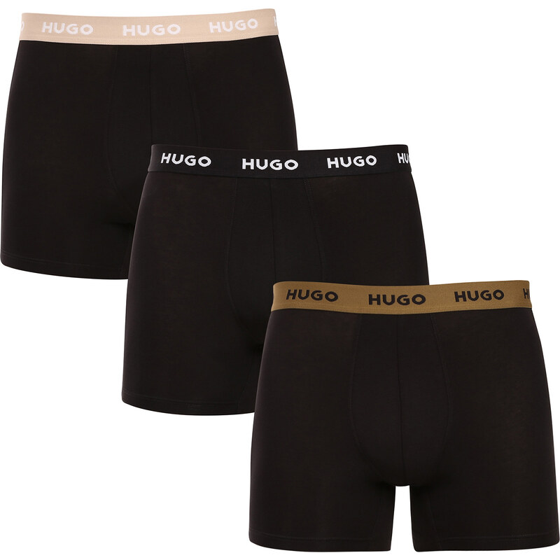 3PACK pánske boxerky HUGO čierné (50532613 987) 64726438