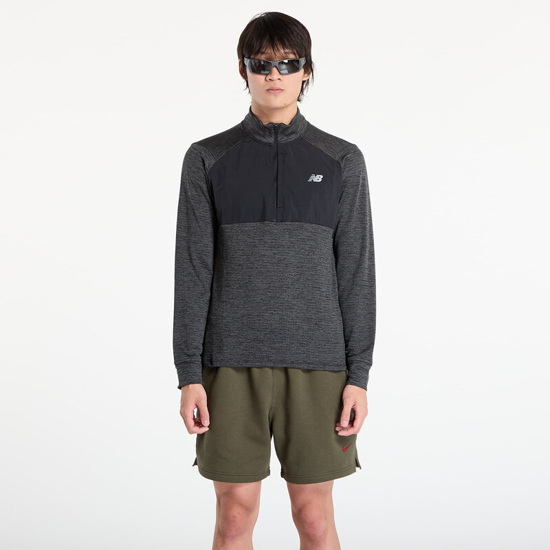 Mikina New Balance Athletics Heat Grid 1/2 Zip Black XL 64727068