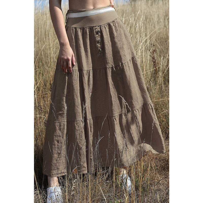 Glara Lanová sukňa 64727538