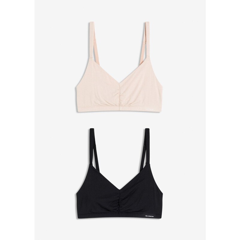 bonprix Podprsenka bralette Feel Comfort, z jemného modálu (2 ks), 64727831