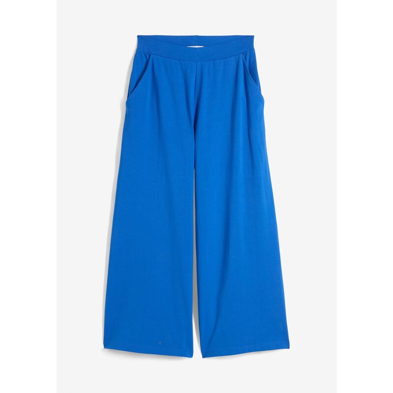 bonprix 7/8 Nohavice z bio bavlny so strečom, farba modrá 64727875