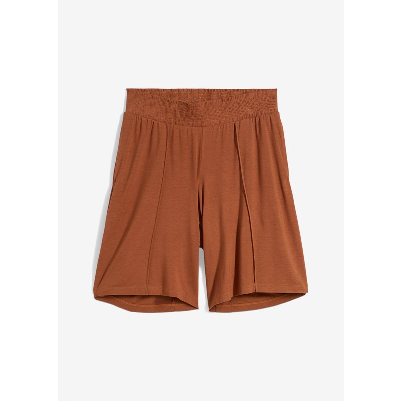 bonprix Džersejové bermudy s pohodlným pásom, farba hnedá 64727927