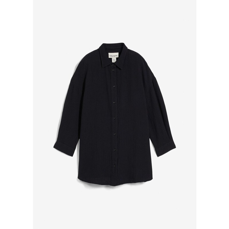 bonprix Blúzka z mušelínu, farba čierna 64727928